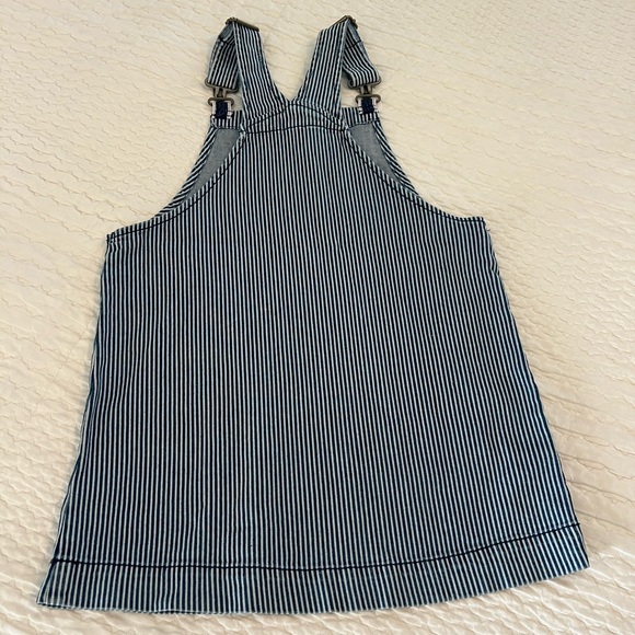 Gymboree, Striped Denim Overall Dress 👗, Size 6 - Picture 5 of 6